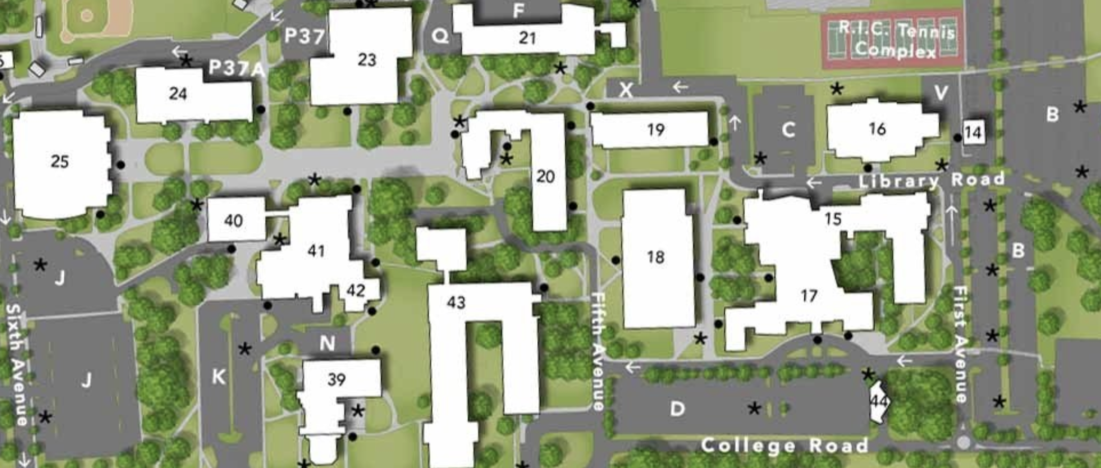 Rhode Island College Campus Map