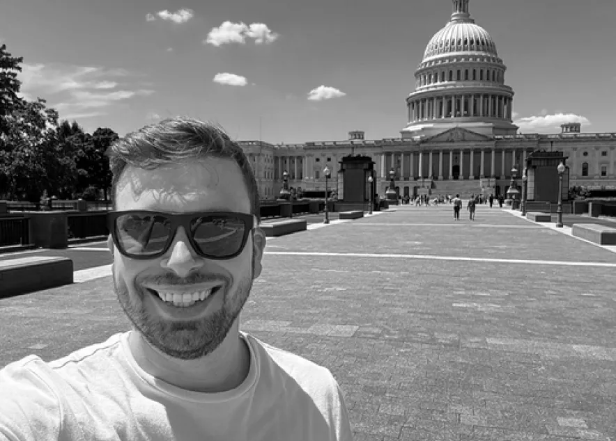 Nate standing in front of the congressional building in Washington D.C.